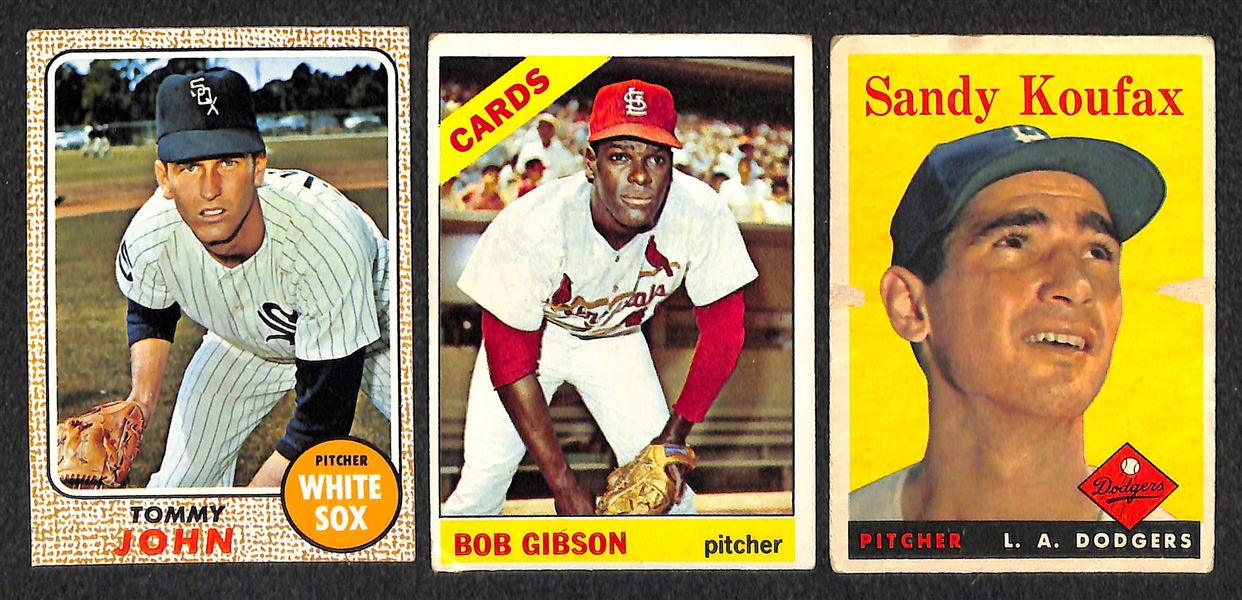 Lot of 48 Topps Baseball Cards from 1957-1969 w. 1966 Mickey Mantle